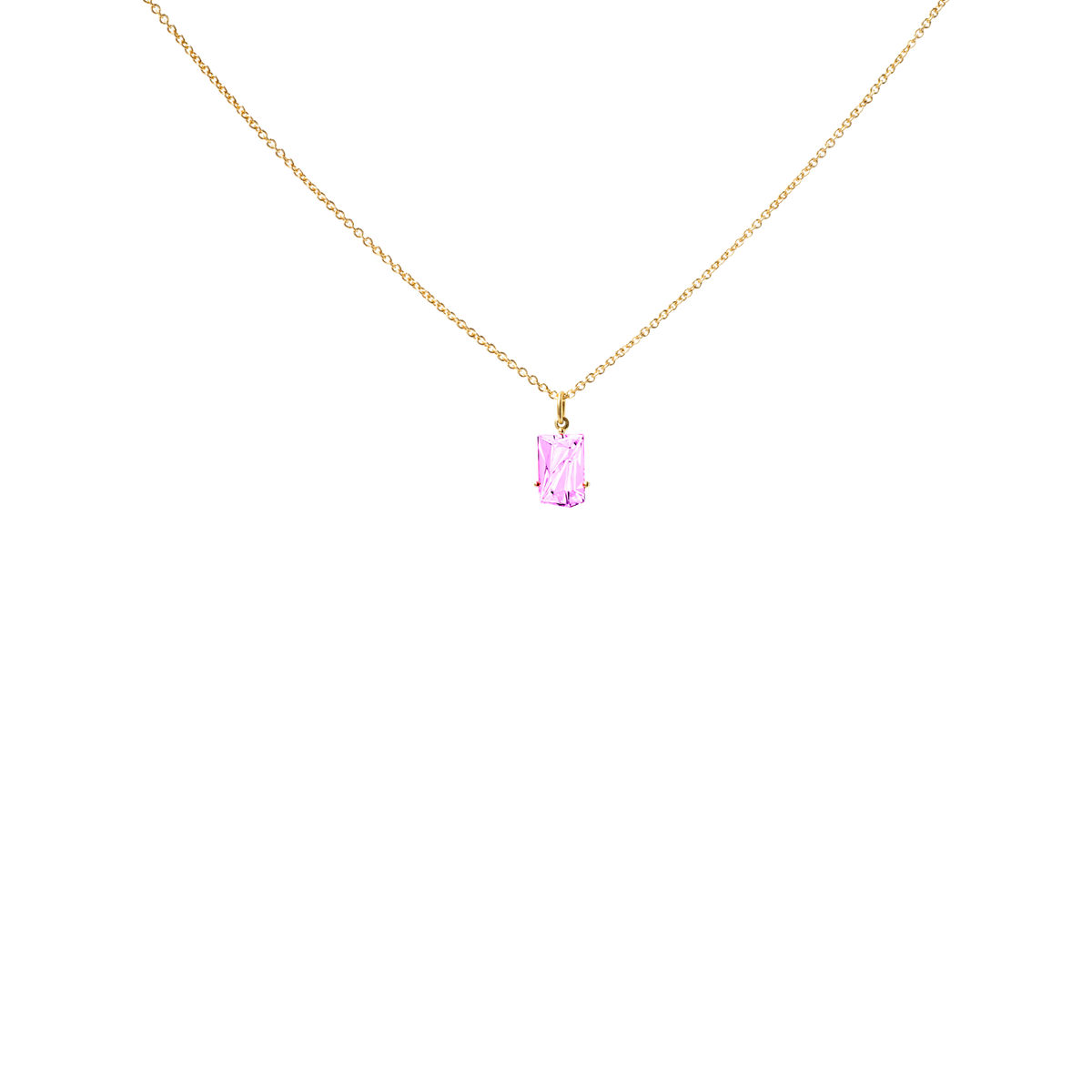 KLAR pendant in 18k yellow gold, amethyst