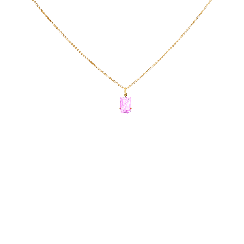 KLAR pendant in 18k yellow gold, amethyst
