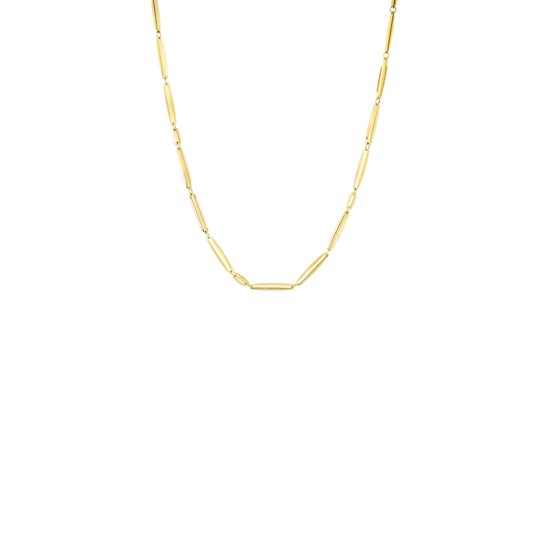 VIA necklace in 18k yellow gold, 60 cm (23.6 in), oval shape