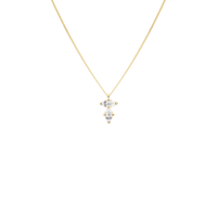 STADION pendant in 18k yellow gold, diamonds