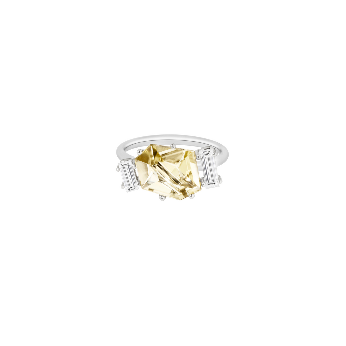 KLAR OOAK ring in 950 platinum, tourmaline and diamonds