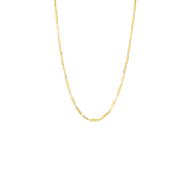 VIA necklace in 18k yellow gold, 90 cm (35.4 in), oval shape