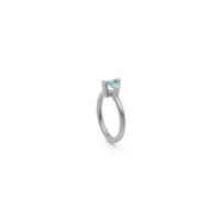 TRIN ring in platinum 950, aquamarine