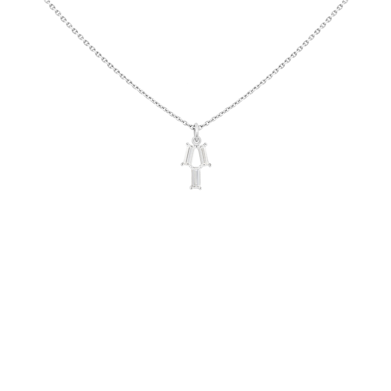 LIGHT/BEAM pendant in platinum 950, diamonds