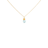 KLAR pendant in 18k yellow gold, citrine and aquamarin