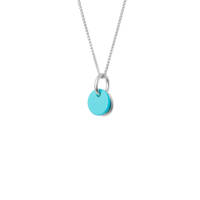 BAU pendant in sterling silver, synthetic turquoise