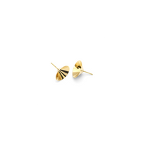 LEAF stud earrings in 18k yellow gold, L