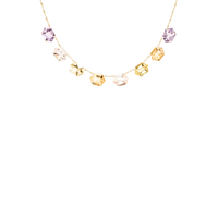 KLAR necklace in 18k yellow gold, amethysts, morganites, golden beryls and citrines