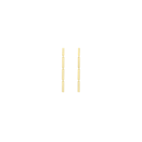 VIA earrings in 18k yellow gold, long, rectangle shape