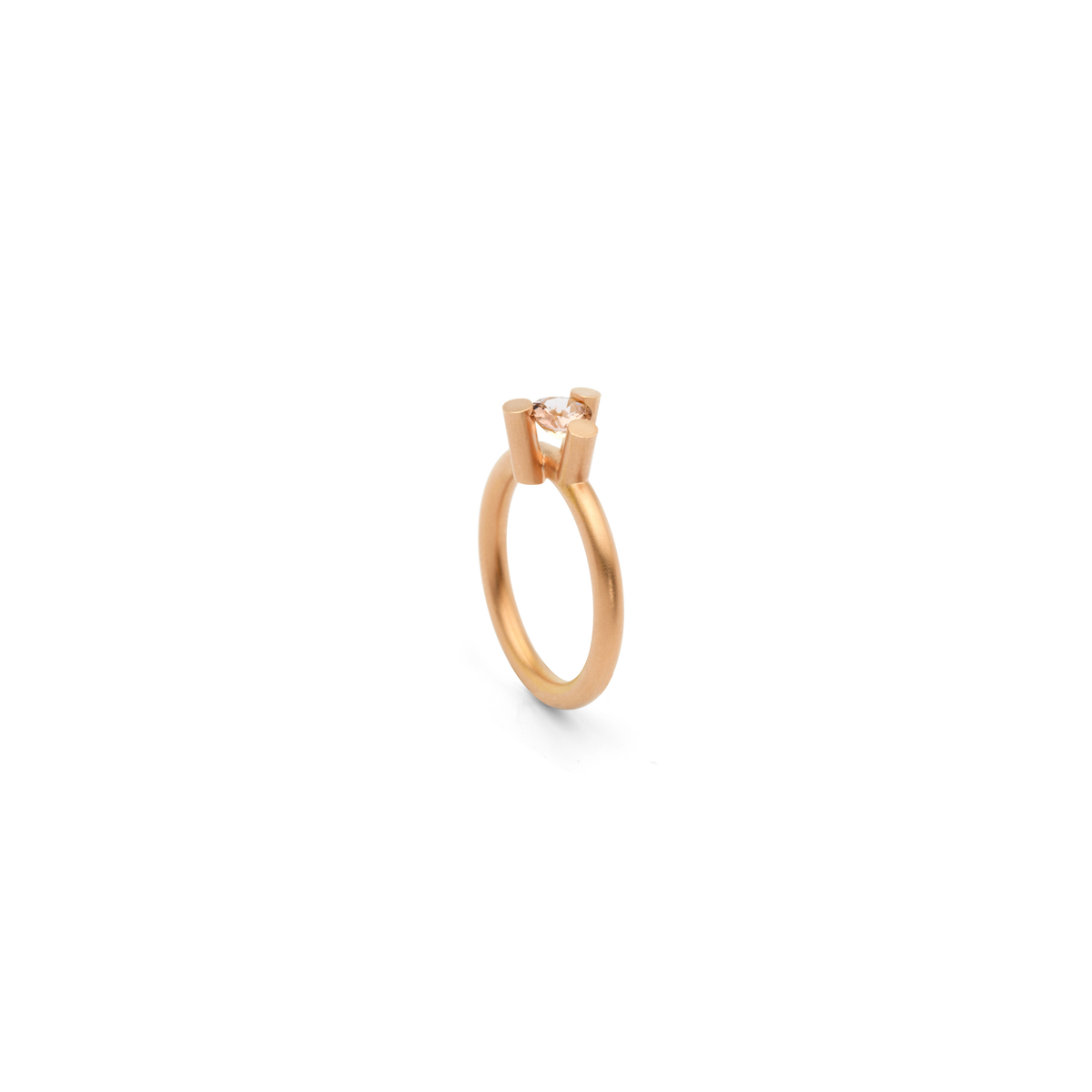 TRIN ring in 18k rose gold, tourmaline