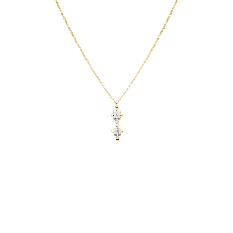 STADION pendant in 18k yellow gold, diamonds