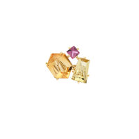 KLAR OOAK ring in 18k yellow gold, citrine, golden beryl and tourmaline