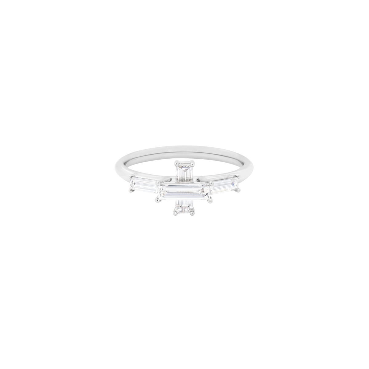 LIGHT/BEAM ring in platinum 950, diamonds