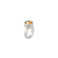 BAU ring in sterling silver, 18k yellow gold