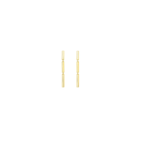 VIA earrings in 18k yellow gold, medium, rectangle shape