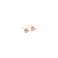 TRIN stud earrings in 18k rose gold, tourmalines