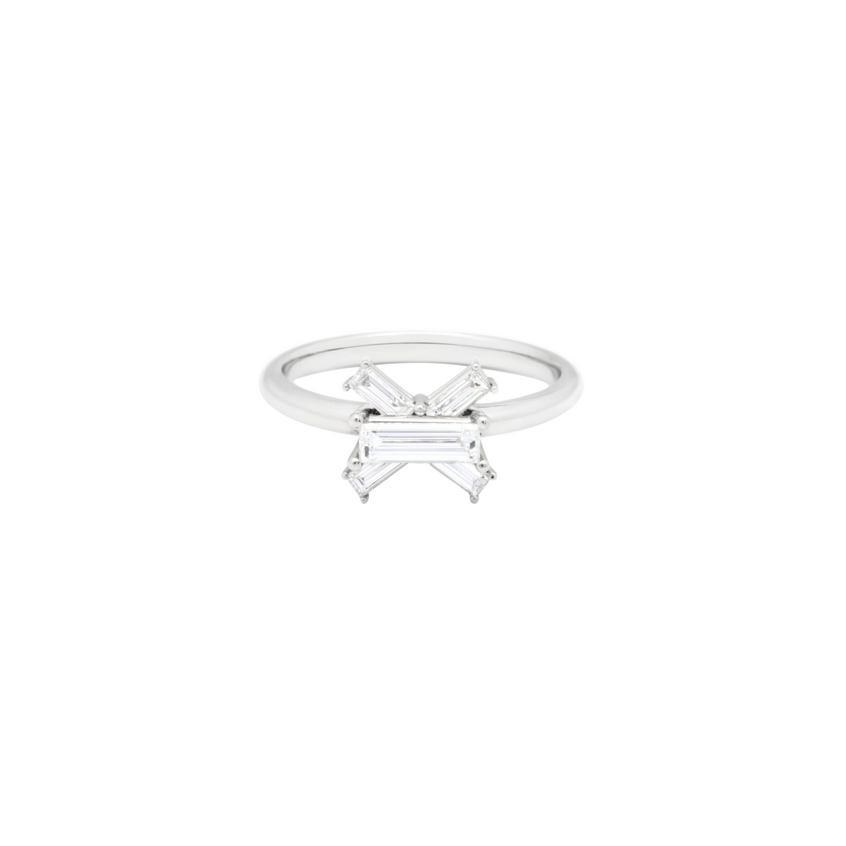 LIGHT/BEAM ring in platinum 950, diamonds
