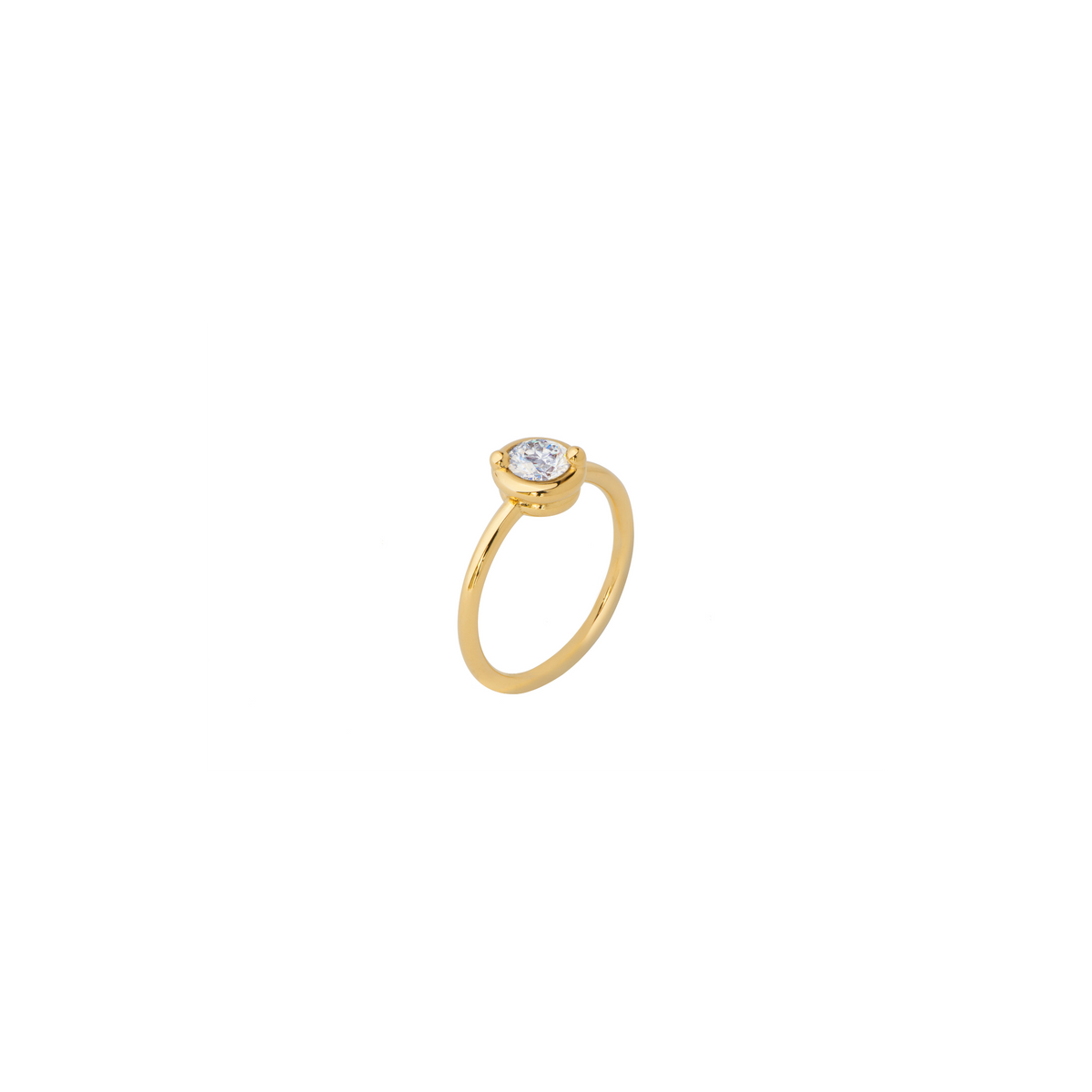 DUO ring in 18k yellow gold, diamond