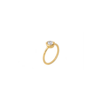 DUO ring in 18k yellow gold, diamond