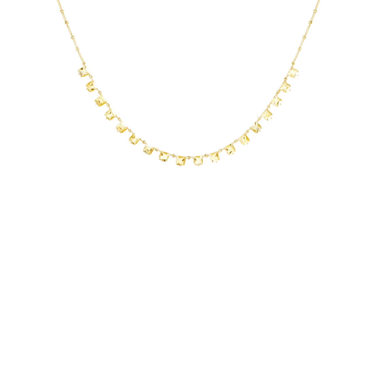KLAR necklace in 18k yellow gold, golden beryls