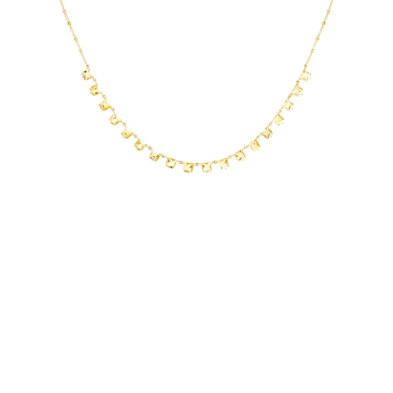 KLAR necklace in 18k yellow gold, golden beryls