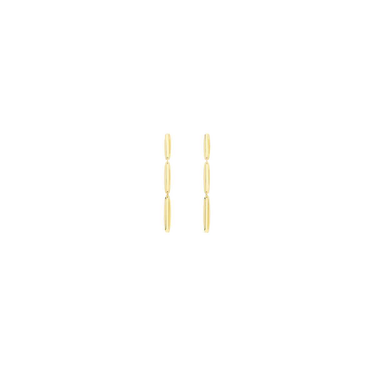 VIA earrings in 18k yellow gold, medium, oval shape