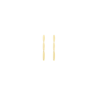 VIA earrings in 18k yellow gold, medium, oval shape