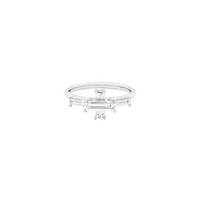 LIGHT/BEAM ring in platinum 950, diamonds