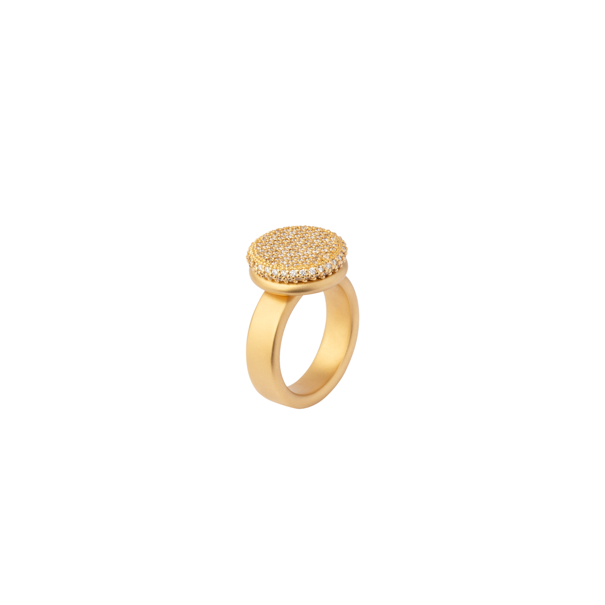 BAU ring in 18k yellow gold, diamonds