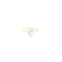 KLAR ring in 18k yellow gold, aquamarine