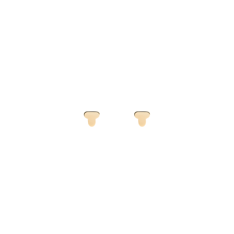 STADION stud earrings in 18k yellow gold