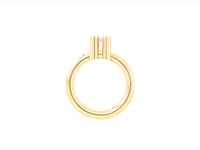 AUGUST ring in 18k yellow gold, diamond