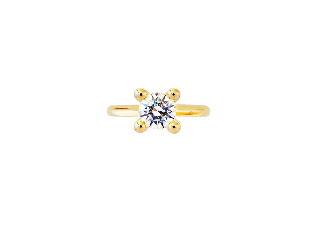 DAINA ring in 18k yellow gold, diamond
