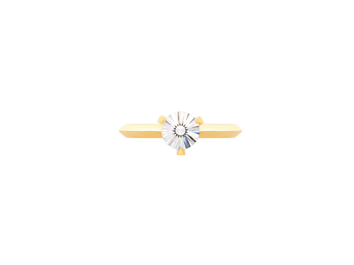 IRENE ring in 18k yellow gold, diamond