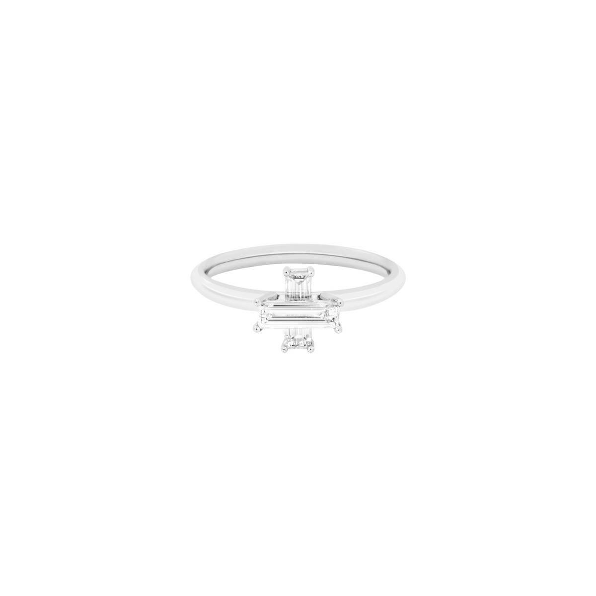 LIGHT/BEAM ring in platinum 950, diamonds