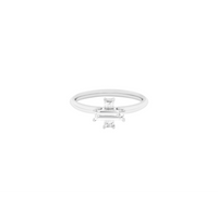 LIGHT/BEAM ring in platinum 950, diamonds