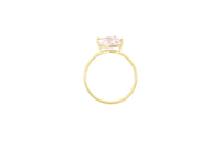 KLAR ring in 18k yellow gold, morganite