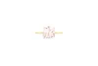 KLAR ring in 18k yellow gold, morganite