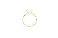 KLAR ring in 18k yellow gold, aquamarine