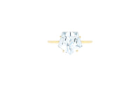 KLAR ring in 18k yellow gold, aquamarine