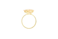KLAR ring in 18k yellow gold, citrine