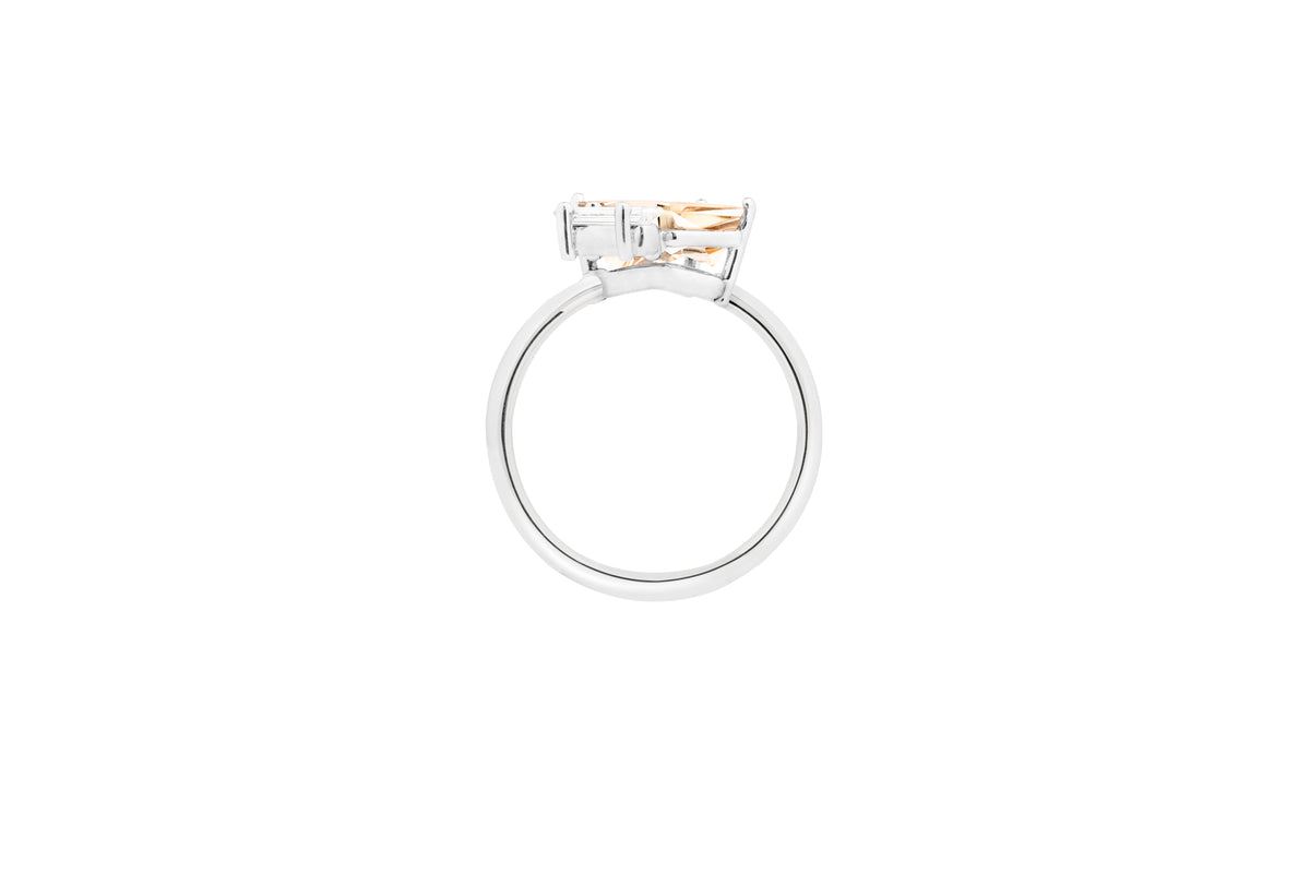 KLAR OOAK ring in 950 platinum, tourmaline and diamond
