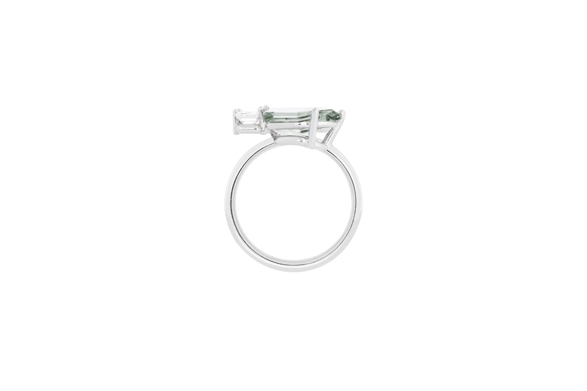 KLAR OOAK ring in 950 platinum, tourmaline and diamond
