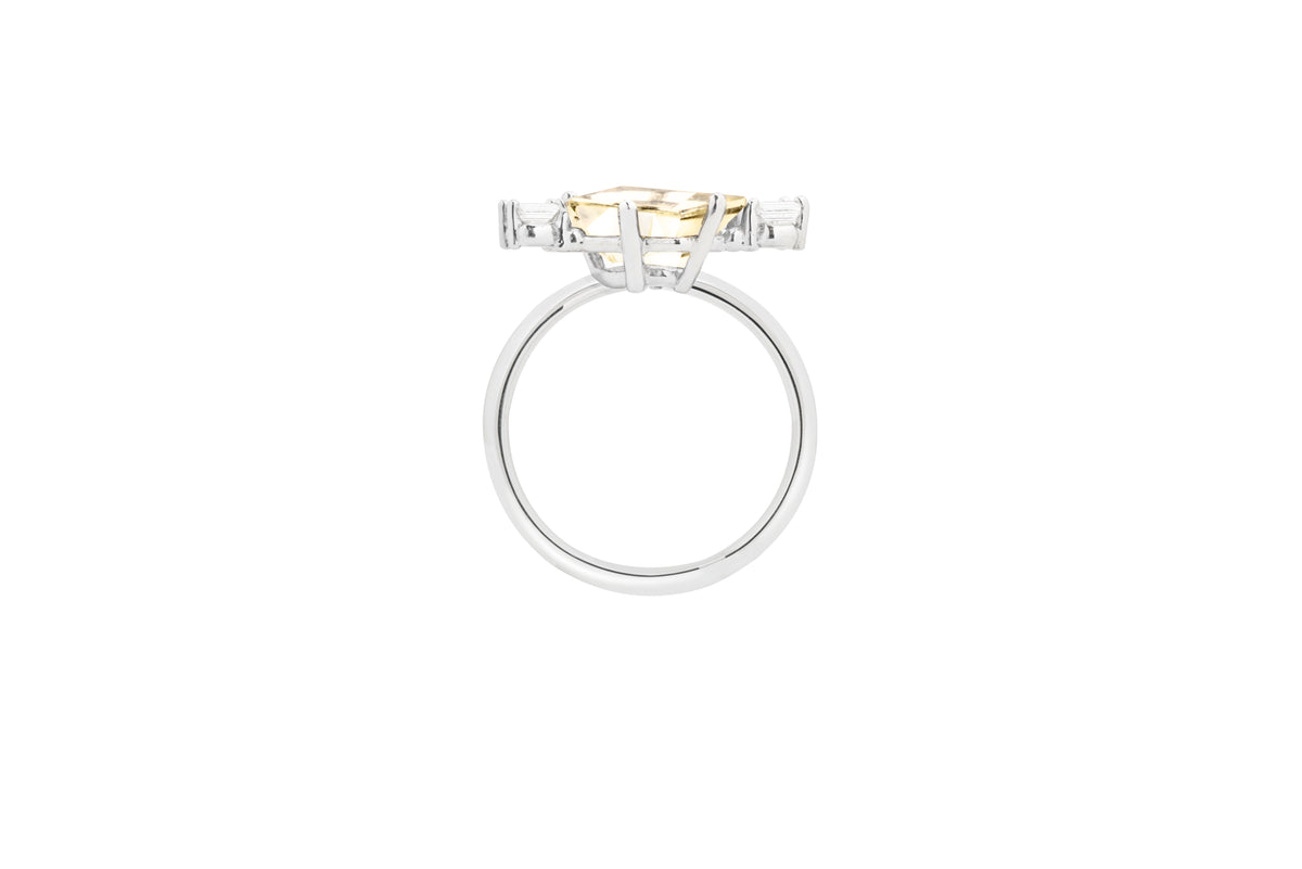 KLAR OOAK ring in 950 platinum, tourmaline and diamonds