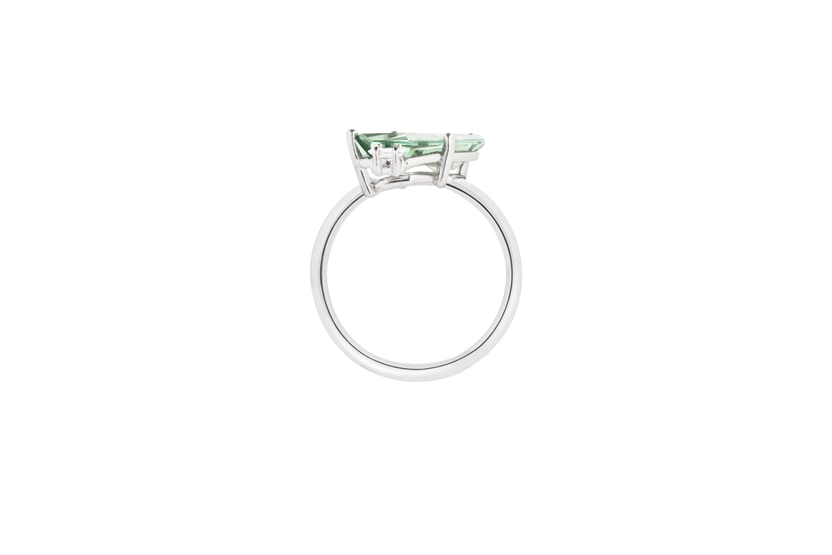 KLAR OOAK ring in 950 platinum, tourmaline and diamond