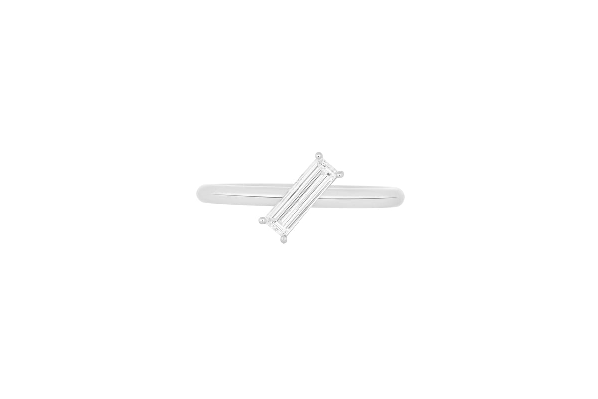 LIGHT/BEAM ring in platinum 950, diamond