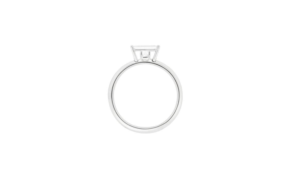 LIGHT/BEAM ring in platinum 950, diamonds