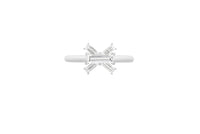 LIGHT/BEAM ring in platinum 950, diamonds