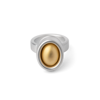 BAU ring in sterling silver, 18k yellow gold