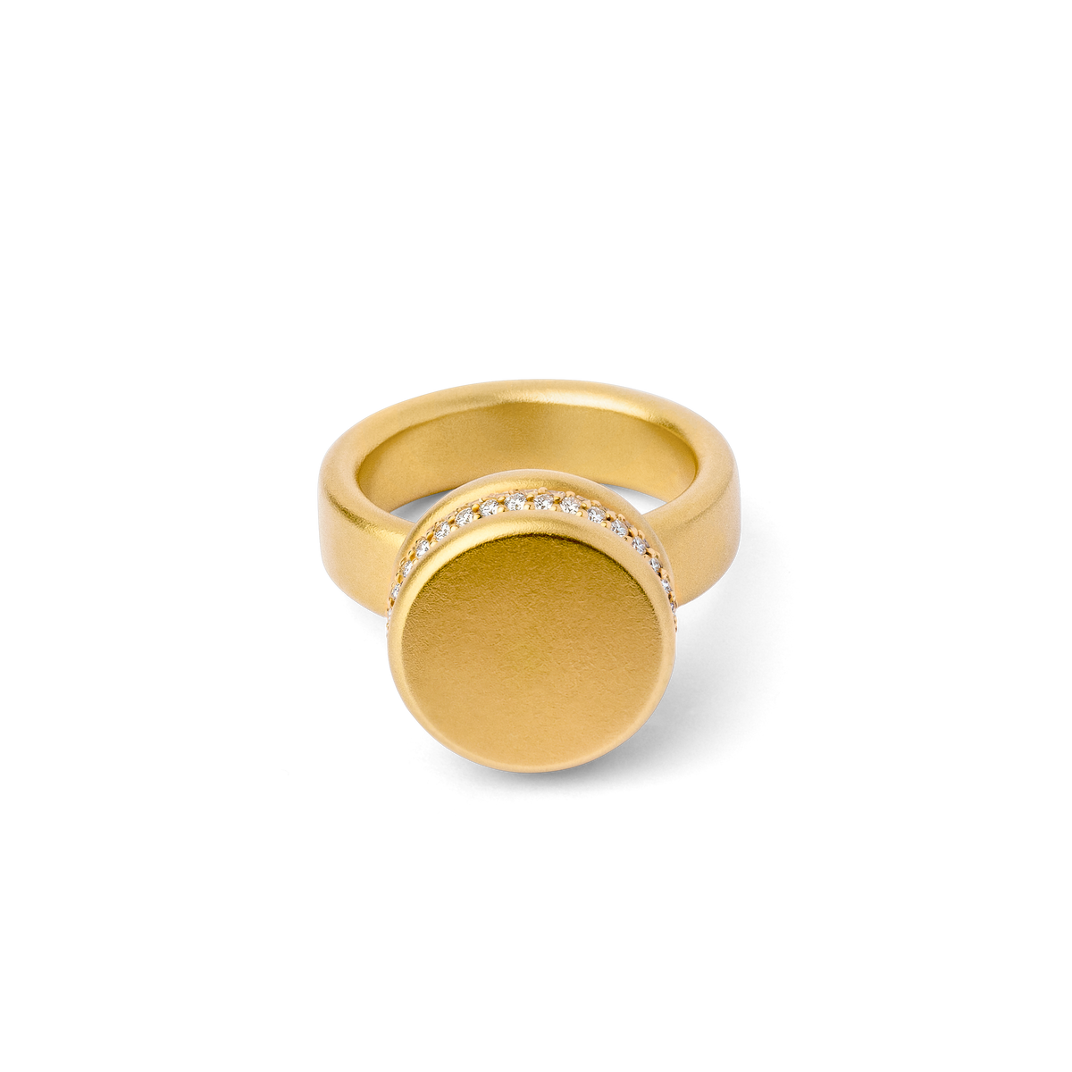BAU ring in 18k yellow gold, diamonds